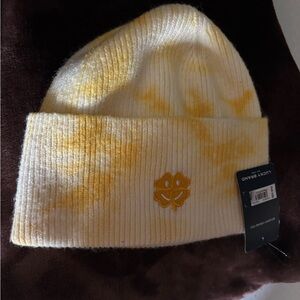 Lucky Brand Yellow Tie-Dye Beanie